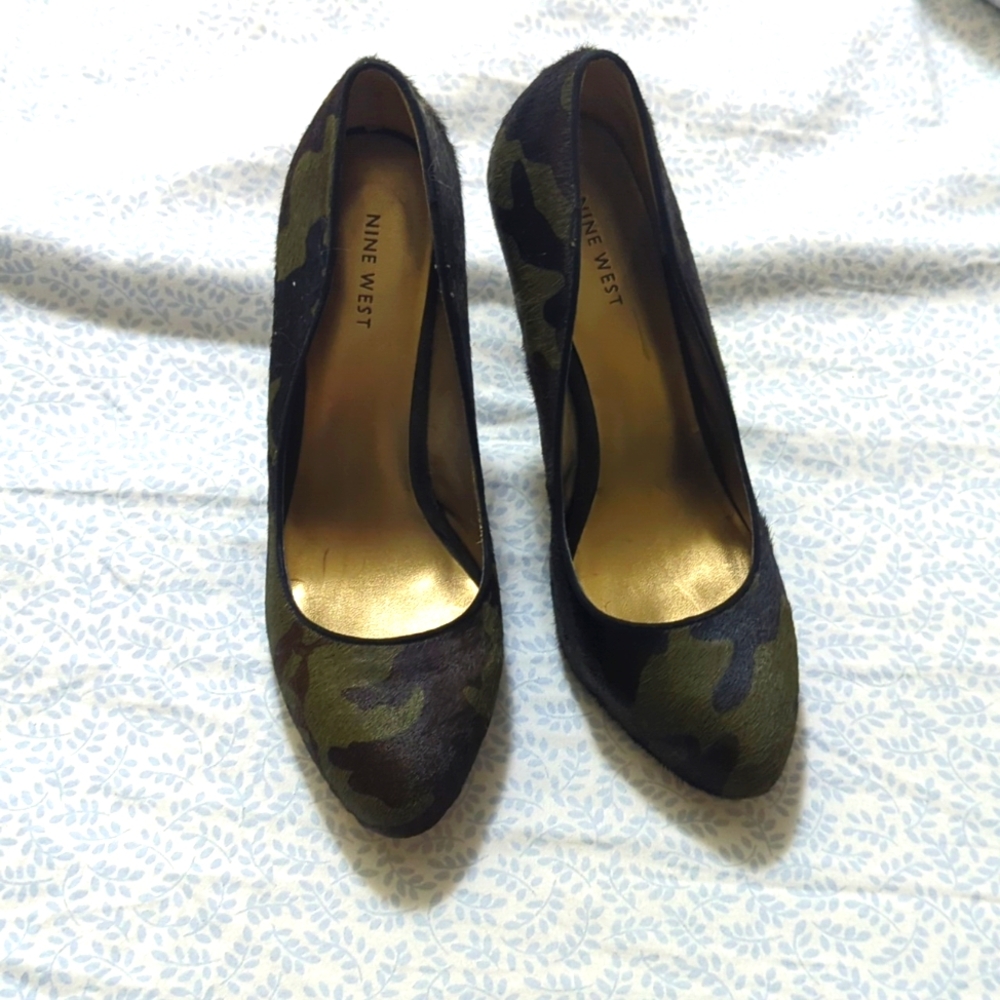 Nine West Camo horsehair Heels